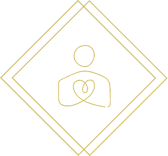 Símbolo de saúde com coração e figura humana, simbolizando cuidados de saúde, bem-estar e atenção ao paciente.