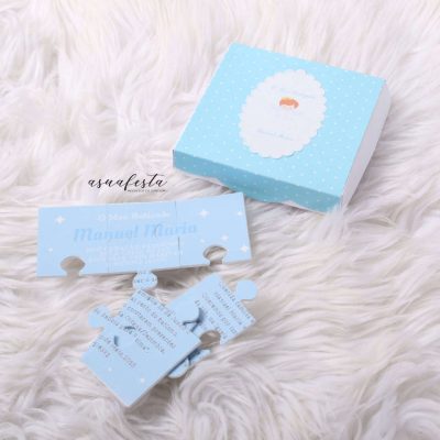 Convite Puzzle | Batizado