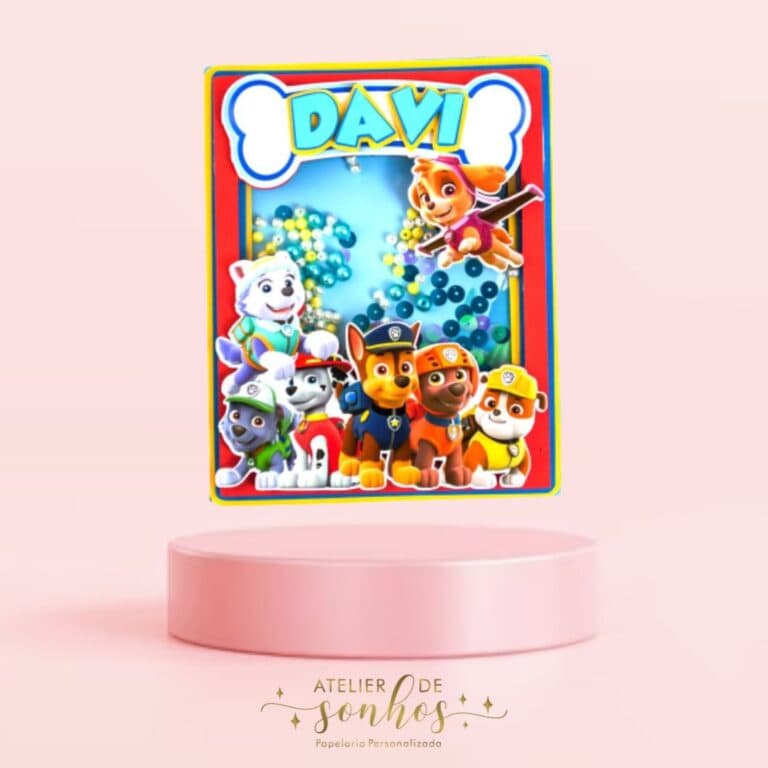 Capa do livro infantil "Davi" com personagens de animação de cães e um fundo colorido, ideal para crianças pequenas.