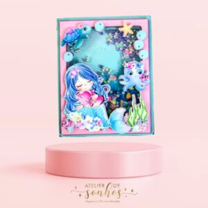 Convite Shaker 2D | Sereia Fundo do Mar