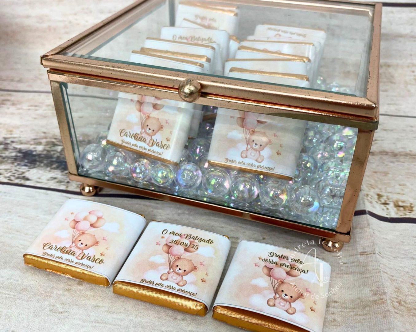 Mini Napolitanas de Chocolate Personalizadas | Lembrança para Batismo, Comunhão ou Casamento - Image 2