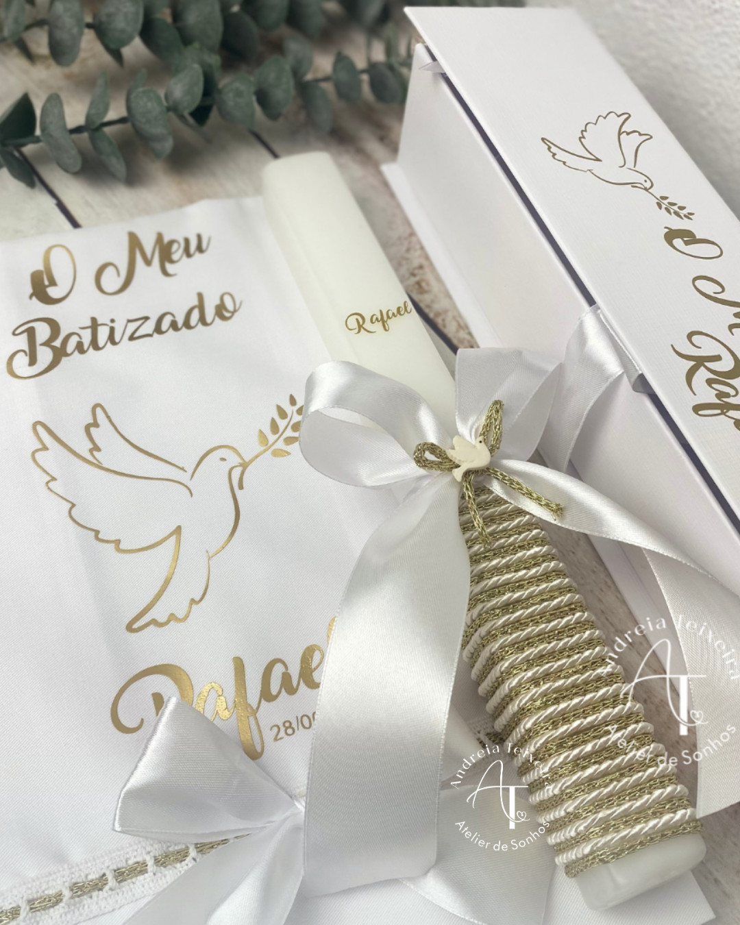 Conjunto de Batismo Vínculo com Pomba 2 Conjunto de Batismo Vínculo com Pomba - Image 2