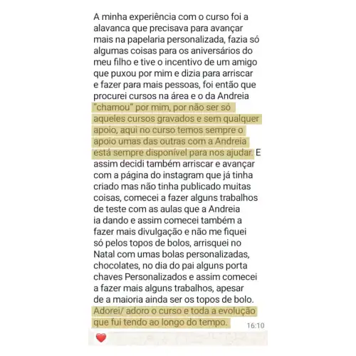 Imagem de uma página de texto em português, destacando trechos em amarelo.